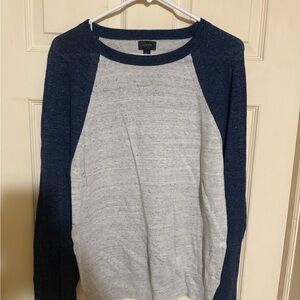 J. Crew Navy and Gray Long Sleeve Tee